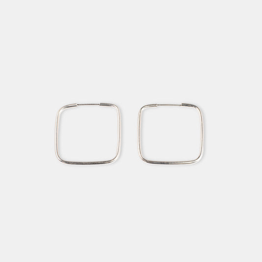 Argollas cuadradas plata